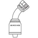 JIC FEMALE 45 DEGREE BEND WITH 3/4 INCH THREAD FOR 1/2 INCH HOSE