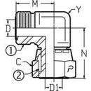 1/4 Male OFS X 1/4 Female OFS Swivel 90 Deg; - Swivel Nut Elbow - Steel