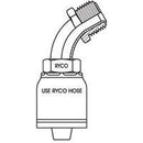 SAE MALE INVERTED FLARED 60 DEGREE BEND WITH 7/16 INCH THREAD FOR 1/4 INCH HOSE