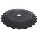 22 INCH X 6.5 MM SERRATED EDGE VERTICAL TILL BLADE WITH 2 INCH ROUND AXLE