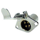 4 WAY ROUND VEHICLE SIDE FEMALE TRAILER WIRING PLUG