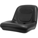 Seat for Mowers, Construction Equipment, Industrial, & Turf Applications - Low-Back, Blow Molded, Black - Quality Farm Supply