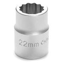22MM X 12 POINT STANDARD IMPACT SOCKET - 3/4 INCH DRIVE