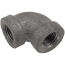 1/4 INCH X 1/4 INCH FNPT X FNPT  BLACK IRON ELBOW - 90