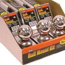 DISPLAY KIT OF THREE CHROME HITCH BALL MOUNTS  2" BALL FOR 2" RECEIVER   6,000 lb. CAPACITY