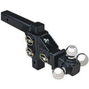 ADJUSTABLE HEIGHT TRIPLE HITCH BALL MOUNT -   SOLID SHANK         1-7/8"  / 2" /  2-5/16" BALL