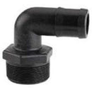 3/4 INCH X 1/2 INCH MNPT X HOSE BARB  POLY ELBOW - 90
