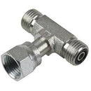 1/4 MALE OFS X 1/4 MALE OFS X 1/4 FEMALE OFS SWIVEL - SWIVEL NUT BRANCH TEE -STL