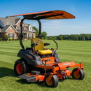 Sun-Smart Tractor & Mower Sunshade Canopy - ROPS Mount, Standard Size, Orange - Quality Farm Supply