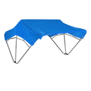 Sun-Smart Tractor Canopy - 3-Bow, 40", Blue, Axle Mounting Brackets - Quality Farm Supply