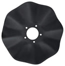 17 INCH X 4 MM 8 WAVE COULTER WITH 6 HOLES ON 3-3/8 INCH CIRCLE, WHILE SUPPLIES LAST