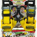 2 PACK - 1.25" X 14' SLIDING RATCHET STRAPS WITH CAP LOCK HOOKS - 2000 LB. CAPACITY