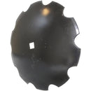 Disc Blade - 24" x 1/4", Notched, 1-1/2" Square x 1-3/4" Round Axle - Quality Farm Supply