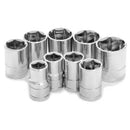 SAE SOCKET SET - 9PC DR X 1/2"