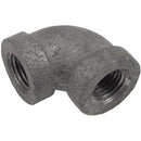 1/2 INCH X 1/2 INCH FNPT X FNPT  BLACK IRON ELBOW - 90