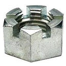 SLOTTED HEX NUT 1 INCH ZINC