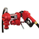 12 VOLT FUEL TRANSFER PUMP WITH HOSE AND AUTOMATIC NOZZLE - 15 GPM