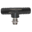 TEEJET DOUBLE BARB NOZZLE BODY - 3/4" HOSE - CELCON SHANK / STAINLESS THREAD