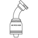 CODE 62 FLANGE 45 DEGREE BEND WITH 1 INCH THREAD FOR 3/4 INCH HOSE