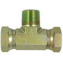 Male NPTF to Female NPSM Swivel Tee