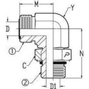 OFS X MB 90 DEG; - OFS STRAIGHT THREAD ELBOW