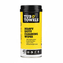 TUB O' TOWELS HEAVY DUTY CLEANING WIPES - 40 COUNT - Quality Farm Supply