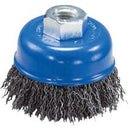CRIMPED WIRE CUP BRUSH - 6" X 5/8"-11 THREAD FOR ANGLE GRINDER
