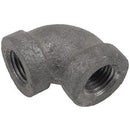 1/8 INCH X 1/8 INCH FNPT X FNPT  BLACK IRON ELBOW - 90
