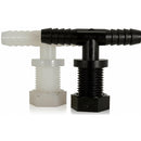 DOUBLE HOSE BARB NOZZLE BODY - 3/8" HOSE - POLY - Quality Farm Supply