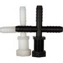 NOZZLE TEE-3 BARBS 3/4" WITH NUT-POLY - Quality Farm Supply