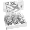 SAE GREASE FITTING MERCHANDISER - 12 PACKAGES ASSORTED IN MERCHANDISER DISPLAY BOX