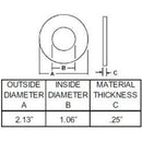 SPINDLE WASHER 2.13" ODX1.06" ID