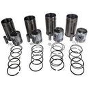 TISCO Piston Kit - 3.3125" Overbore, 4 Cylinder for Massey Ferguson, 830641M91