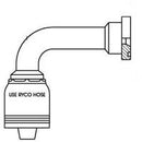 CODE 61 FLANGE 90 SPL BEND WITH 3/4 INCH THREAD FOR 3/4 INCH HOSE
