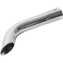 Universal Exhaust Stack Pipe - 1-3/4" x 12", Curved, Chrome - Quality Farm Supply