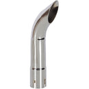 Universal Exhaust Stack Pipe - 2" x 12", Curved, Chrome - Quality Farm Supply