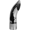 Universal Exhaust Stack Pipe - 3" x 12", Curved, Chrome - Quality Farm Supply