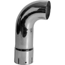 Universal Exhaust Stack Pipe - 3-1/2" x 12", Curved, Chrome - Quality Farm Supply
