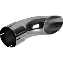 Universal Exhaust Stack Pipe - 4" x 12", Curved, Chrome - Quality Farm Supply