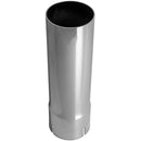 Universal Exhaust Stack Pipe - 3-1/2" x 12", Straight, Chrome - Quality Farm Supply