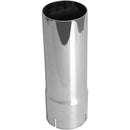 Universal Exhaust Stack Pipe - 4" x 12", Straight, Chrome - Quality Farm Supply