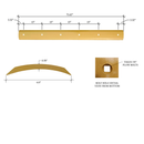 Cutting Edge for Gannon DBC72 - 1/2" x 6" x 71.63" - Quality Farm Supply