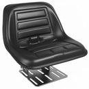 TISCO Seat with Suspension for Compact Tractors - Black Vinyl - Quality Farm Supply