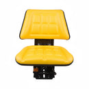 TISCO Universal Tractor Seat with Suspension - Trapezoid Back, Yellow Vinyl - Quality Farm Supply