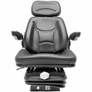 TISCO Tractor Cab Seat - with Suspension, Black Vinyl - Quality Farm Supply