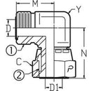 3/8 Male OFS X 3/8 Female OFS Swivel 90 Deg; - Swivel Nut Elbow - Steel