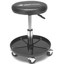 PROFESSIONAL HYDRAULIC ROLLING SHOP SEAT WITH PARTS TRAY