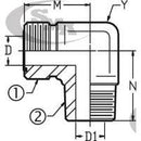 OFS X MP 90 DEG; - OFS MALE ELBOW - STEEL