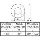 1-1/8 INCH SQUARE AXLE SPINDLE WASHER FOR CASE IH