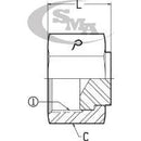 FOFX - FEMALE OFS SWIVEL CAP - STEEL